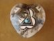 Navajo Pottery Horse Hair Heart Jewelry Trinket Box by Vail
