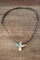  Hand Carved Bronze Turquoise Aggregate  Hummingbird Fetish Necklace - Mitchell!