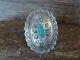 Navajo Indian Sterling Silver & Turquoise Concho Adjustable Ring Signed Charlie