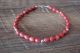 Navajo Hand Strung Coral Beaded Anklet by D. Jake