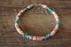 Navajo Hand Strung Oyster Shell and Turquoise Beaded Anklet by D. Jake