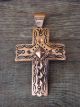 Navajo Indian Copper Cross Pendant by Laura Willie! Hand Stamped!