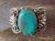 Navajo Jewelry Sterling Silver Turquoise Bracelet by Albert Cleveland!