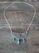 Navajo Sterling Silver & Turquoise Horse Storyteller Link Necklace by Delgarito