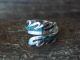 Navajo Adjustable Sterling Silver Turquoise Chip Inlay Ring - Yazzie