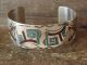 Navajo Sterling Silver Turquoise Chip Inlay Bracelet by Ray Begay