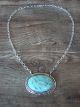 Navajo Sterling Silver & Turquoise Link Necklace - Belin