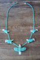  Hand Carved Turquoise Eagle Fetish Necklace Matt Mitchell!