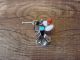 Zuni Sterling Silver Inlay Hummingbird Pendant by Edaakie