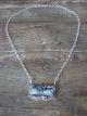 Navajo Sterling Silver & White Buffalo Turquoise Floral Link Necklace - Yazzie