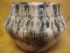 Acoma Pueblo Etched Horse Hair Yei Dancers Pot/Pottery by Gary Yellow Corn