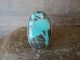 Navajo Indian Sterling Silver & Turquoise Ring Size 10 - Signed Ray Jack