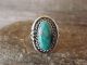 Navajo Indian Sterling Silver Turquoise Ring Size 7.5 - Annette Chiquito