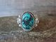 Navajo Indian Sterling Silver Turquoise Ring by Begay - Size 8
