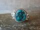Navajo Indian Sterling Silver Turquoise Ring by Begay - Size 10