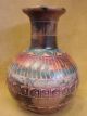Navajo Indian Hand Etched & Painted Horse Hair Pottery by Mirelle Gilmore