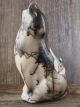 Navajo Pottery Horse Hair Howling Wolf Sculpture by Vail