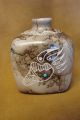 Acoma Pueblo Etched Horse Hair Square Jar by Gary Yellow Corn