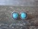 Zuni Indian Sterling Silver Blue Ice Opal  Round Stud Earrings - Cachini