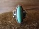 Navajo Indian Sterling Silver Turquoise Ring by Platero - Size 8.5