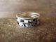Zuni Sterling Silver 2 Row White Buffalo Turquoise Inlay Ring by Kylestewa - Size 8.5
