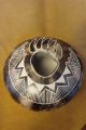 Acoma Pueblo Etched Horse Hair Bear Paw Pot by Gary Yellow Corn