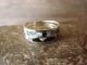 Zuni Sterling Silver 2 Row White Buffalo Turquoise Inlay Ring by Kylestewa - Size 7.5
