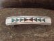 Navajo Sterling Silver Turquoise and Coral Chip Inlay Hair Barrette by Yazzie