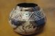 Acoma Pueblo Etched Horse Hair Turquoise Pot by Gary Yellow Corn