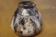 Acoma Pueblo Etched Horse Hair Deer Pot by Gary Yellow Corn