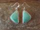 Navajo Indian Sterling Silver Turquoise Dangle Earrings - Shorty