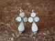 Zuni Sterling Silver White Opal Cross Post Earrings by Othole
