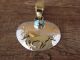 Navajo Jewelry Hand Stamped Turquoise Gold Fill Horse Pendant! G. Jones