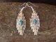 Navajo Sterling Silver & Turquoise Dangle Earrings by Tahe
