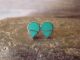 Zuni Indian Jewelry Sterling Silver Tear Drop Inlay Turquoise Earrings 