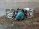 Navajo Indian Nickel Silver & Turquoise Bracelet by Cleveland