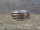 Navajo 12K Gold & Sterling Silver Storyteller Ring Band Signed Tsosie - Size 11.5