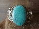Navajo Indian Sterling Silver Turquoise Bracelet by Glen Smith