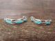 Zuni Indian Jewelry Sterling Silver Turquoise Hoop Earrings! Sanchez