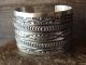 Navajo Hand Stamped Sterling Silver Cuff Bracelet Signed Maloney