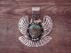 Navajo Indian Nickel Silver Turquoise Eagle Pendant by Jackie Cleveland