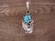 Navajo Indian Sterling Silver Turquoise Pendant  by Shirley Largo