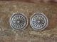 Navajo Indian Sterling Silver Concho Earrings - Charley