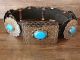 Native American Jewelry Nickel Silver Turquoise Concho Belt - Jackie Cleveland