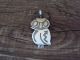 Navajo Indian Sterling Silver Owl Pendant by Robert Gene