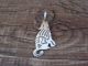 Navajo Indian Sterling Silver Howling Wolf Pendant by Robert Gene