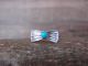 Navajo Indian Sterling Silver Turquoise Ring by Saunders - Size 7