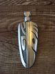 Hopi Sterling Silver Feather Pendant by Trinidad Lucas