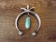 Navajo Indian Sterling Silver Turquoise Naja Clip Pendant by Cayatineto