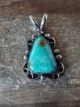 Navajo Indian Nickel Silver & Turquoise Pendant by Jackie Cleveland